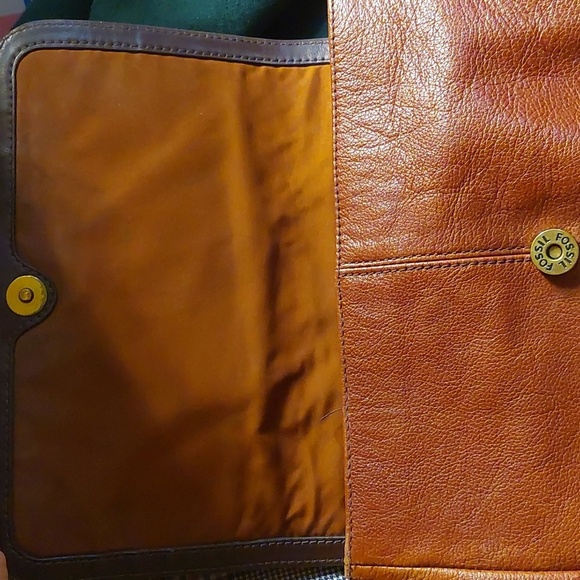 Fossil Claire Leather Backpack Cognac Brown Leather Adjustable Purse - Picture 5 of 8